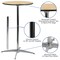 Emma and Oliver 30" Round Wood Cocktail Table with 30" and 42" Columns